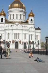 Full prostration at the Church of the Swimming Pool